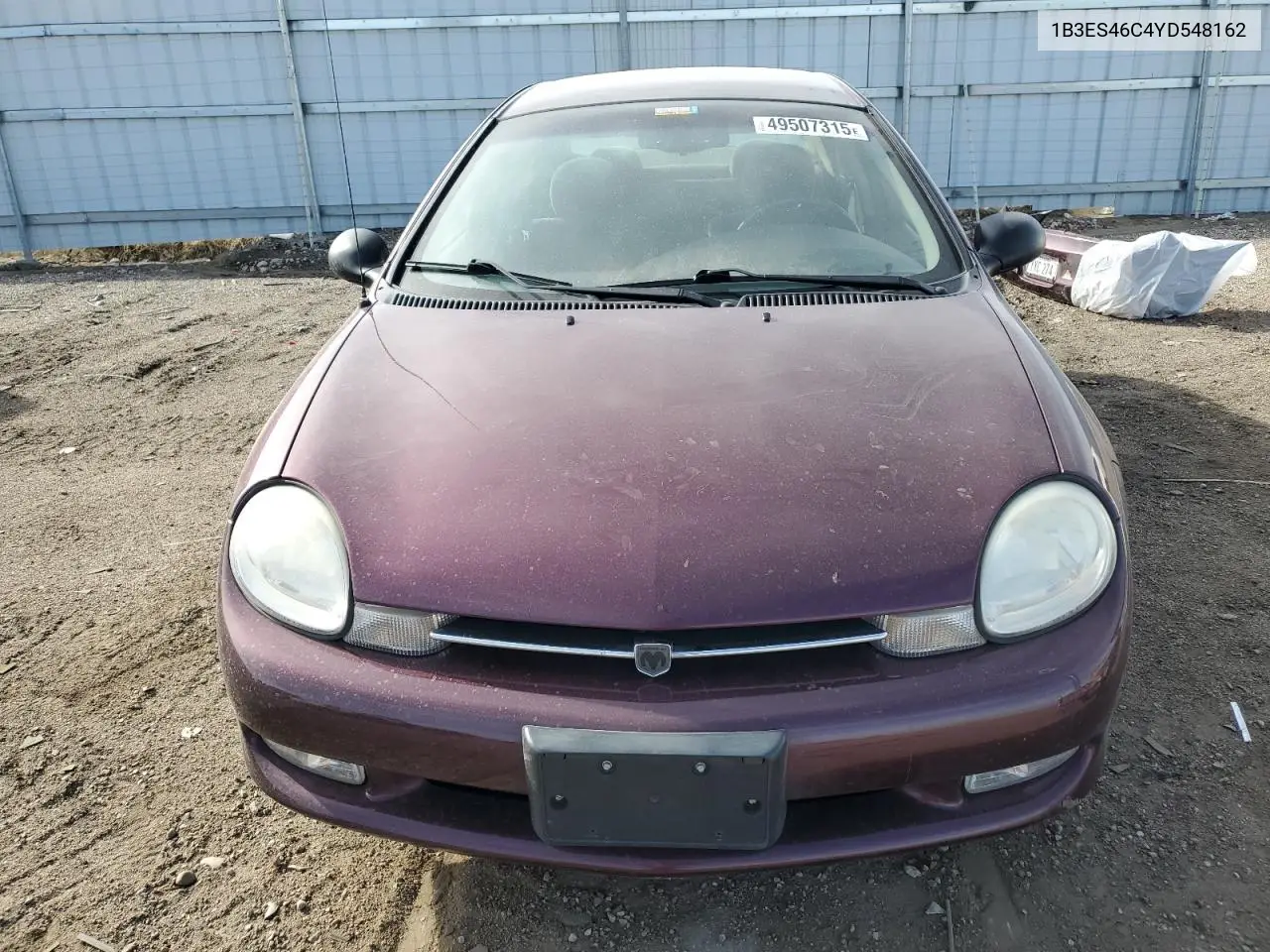 2000 Dodge Neon Base VIN: 1B3ES46C4YD548162 Lot: 49507315
