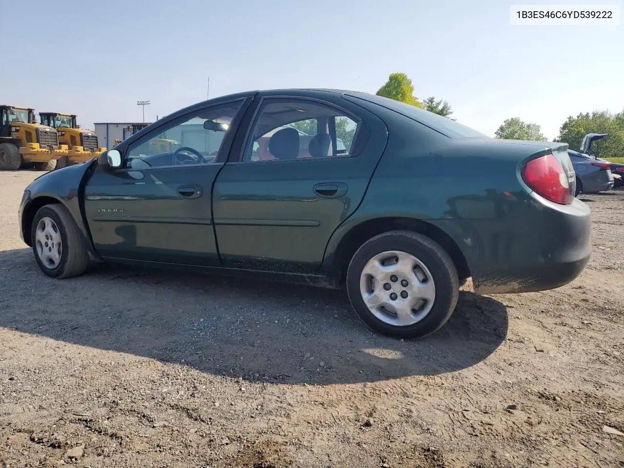 2000 Dodge Neon Base VIN: 1B3ES46C6YD539222 Lot: 58326105