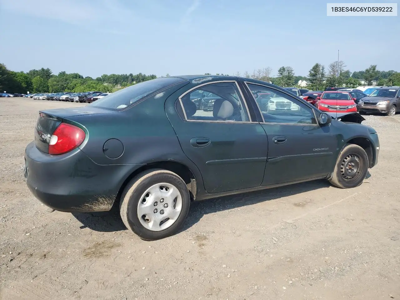 2000 Dodge Neon Base VIN: 1B3ES46C6YD539222 Lot: 58326105