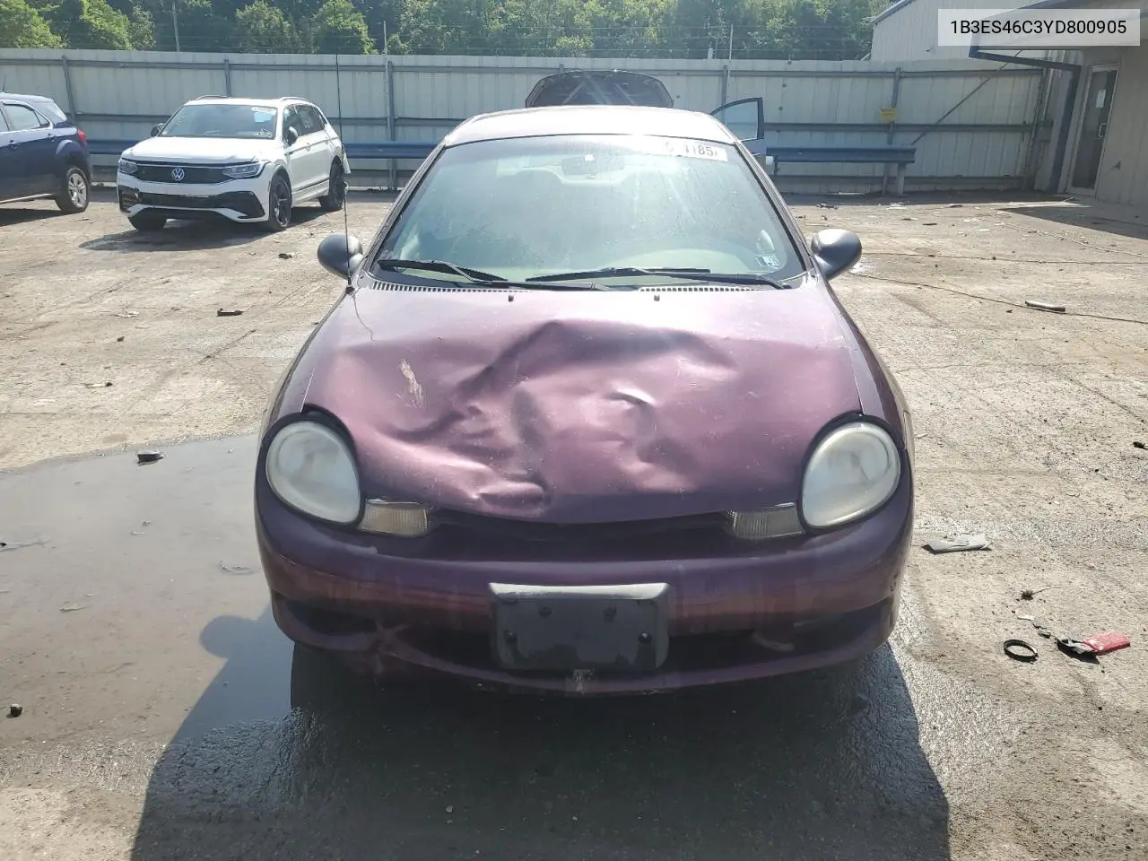 2000 Dodge Neon Base VIN: 1B3ES46C3YD800905 Lot: 62514185