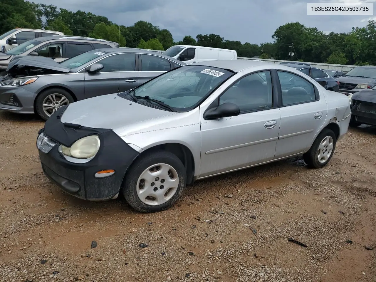 2002 Dodge Neon VIN: 1B3ES26C42D503735 Lot: 60634035