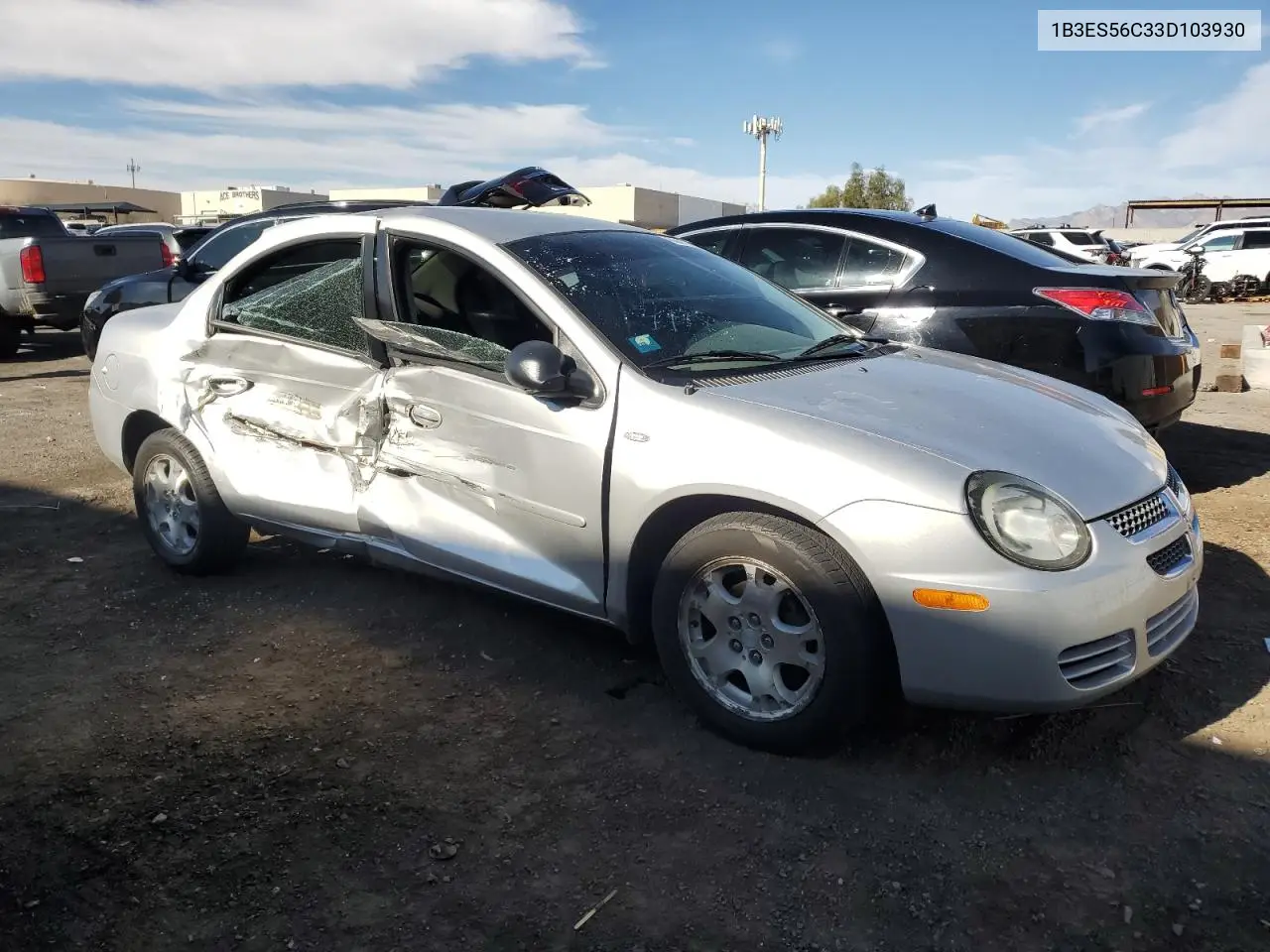 2003 Dodge Neon Sxt VIN: 1B3ES56C33D103930 Lot: 50413565