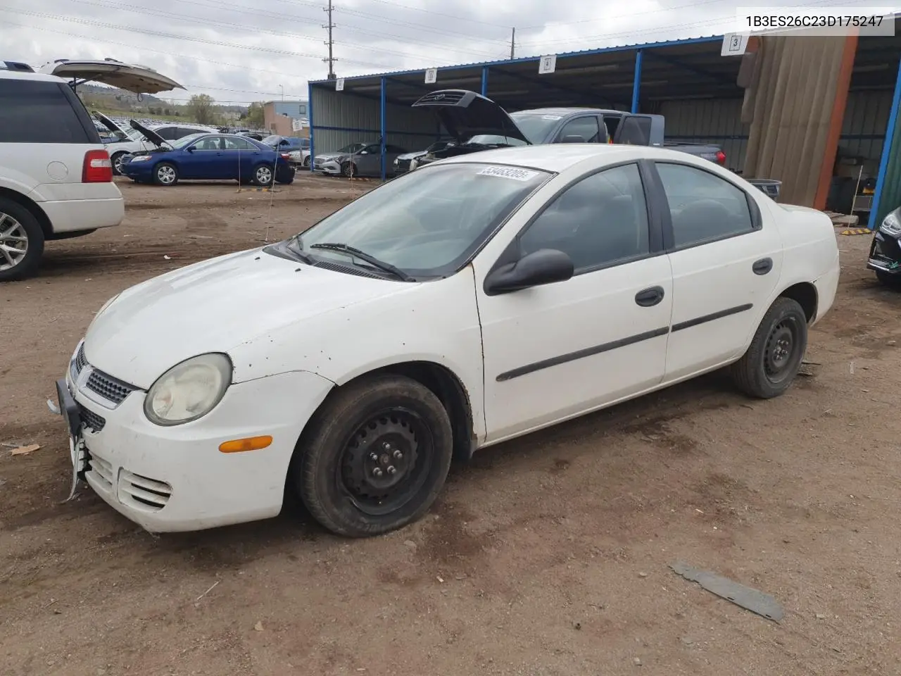 2003 Dodge Neon Se VIN: 1B3ES26C23D175247 Lot: 53463205