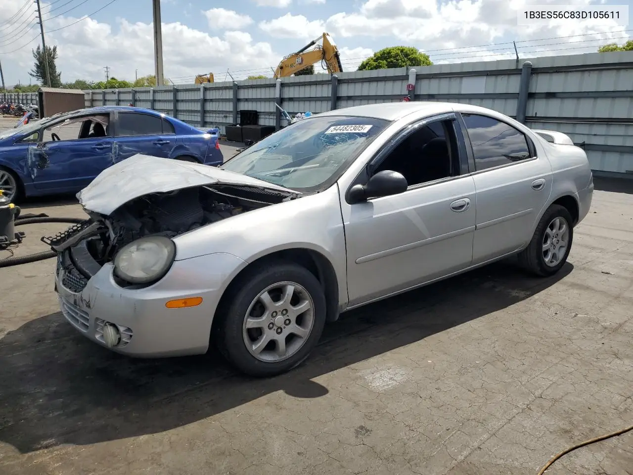 2003 Dodge Neon Sxt VIN: 1B3ES56C83D105611 Lot: 54482305