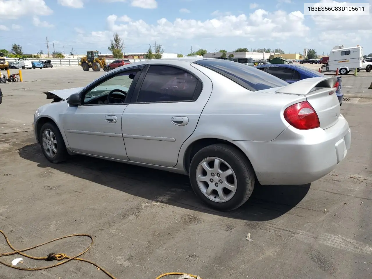 2003 Dodge Neon Sxt VIN: 1B3ES56C83D105611 Lot: 54482305
