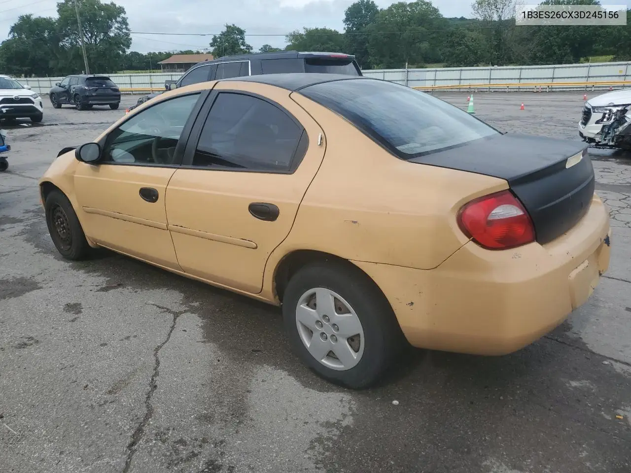 2003 Dodge Neon Se VIN: 1B3ES26CX3D245156 Lot: 60167345