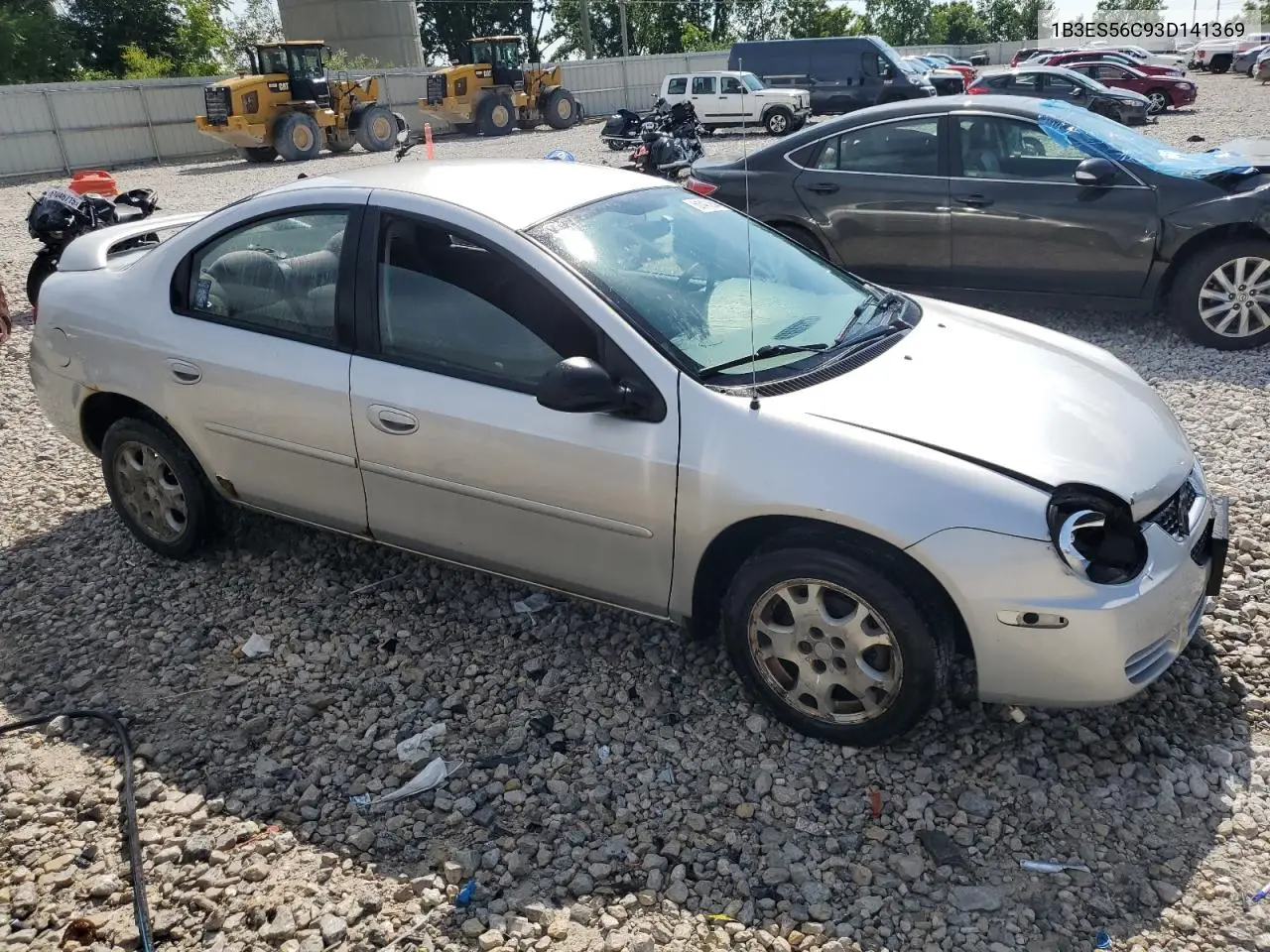2003 Dodge Neon Sxt VIN: 1B3ES56C93D141369 Lot: 61470545
