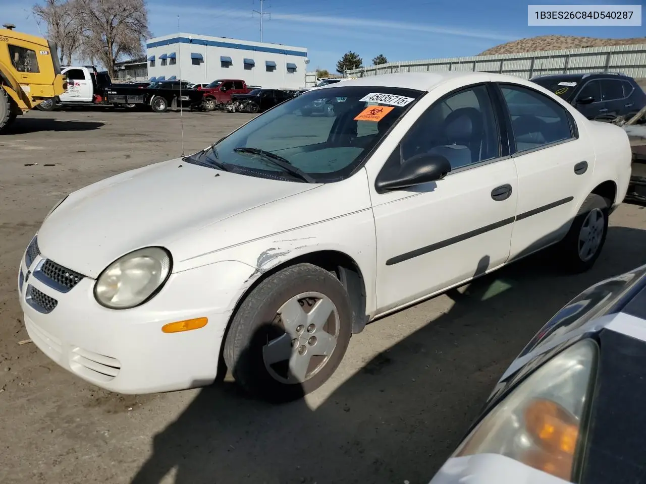 2004 Dodge Neon Base VIN: 1B3ES26C84D540287 Lot: 45035715
