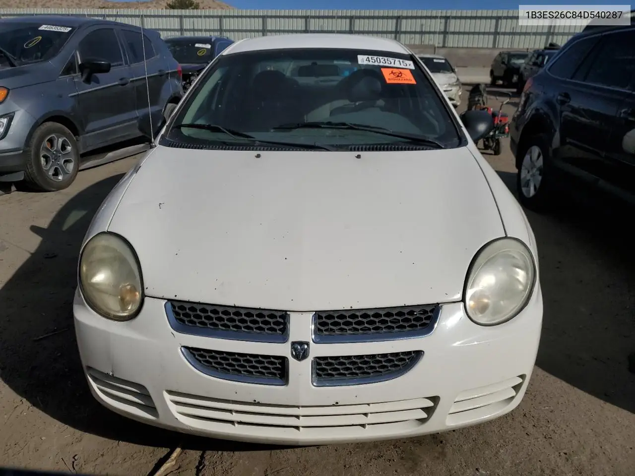 2004 Dodge Neon Base VIN: 1B3ES26C84D540287 Lot: 45035715