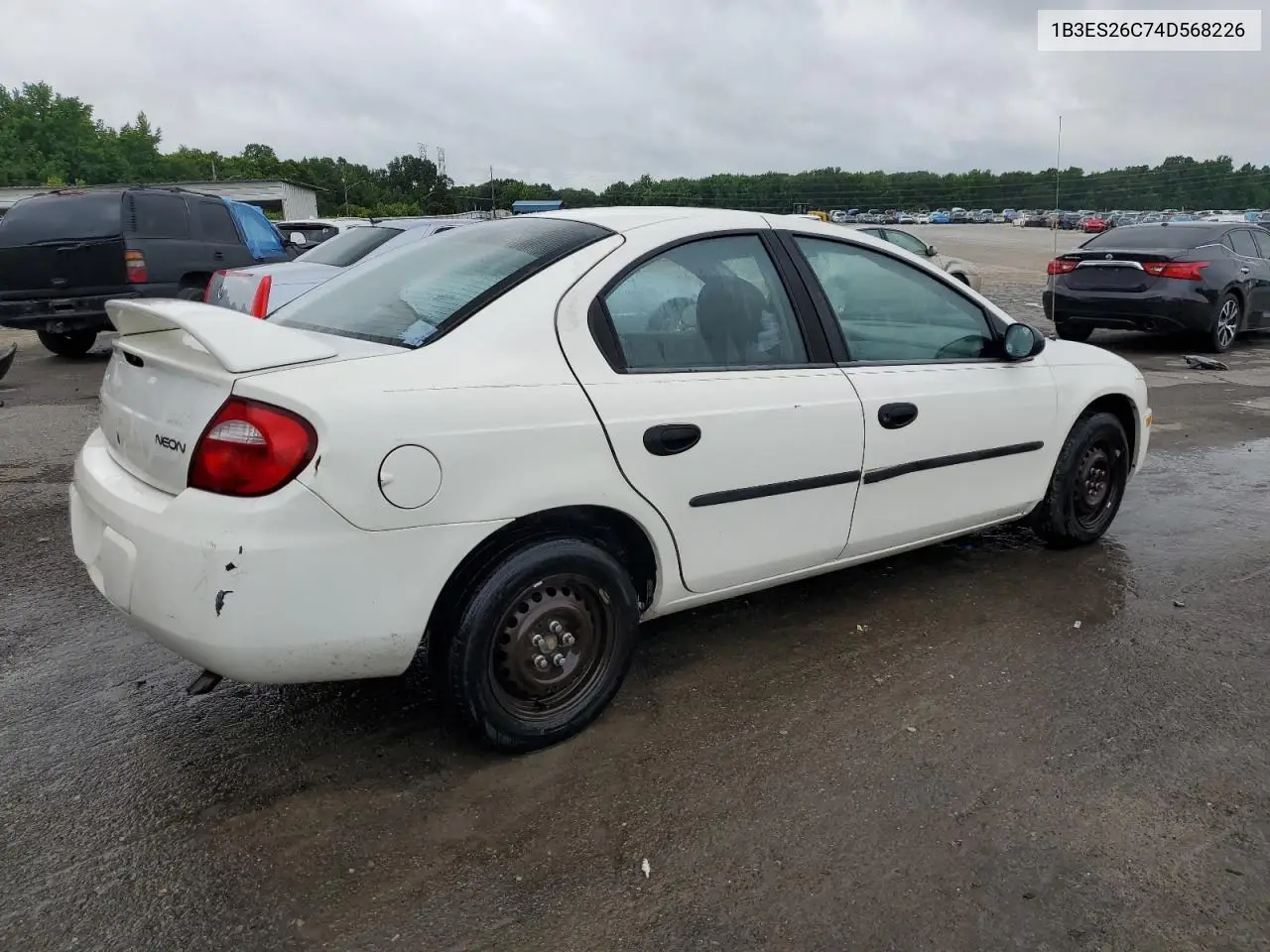 2004 Dodge Neon Base VIN: 1B3ES26C74D568226 Lot: 60218925
