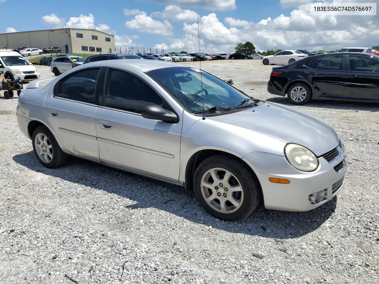 2004 Dodge Neon Sxt VIN: 1B3ES56C74D576697 Lot: 61158795