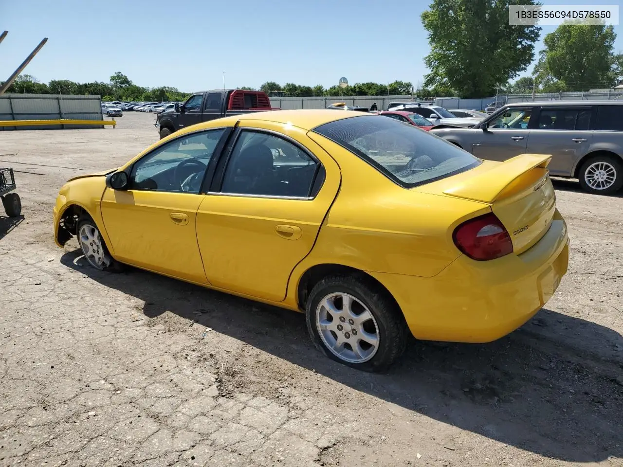 2004 Dodge Neon Sxt VIN: 1B3ES56C94D578550 Lot: 61639055