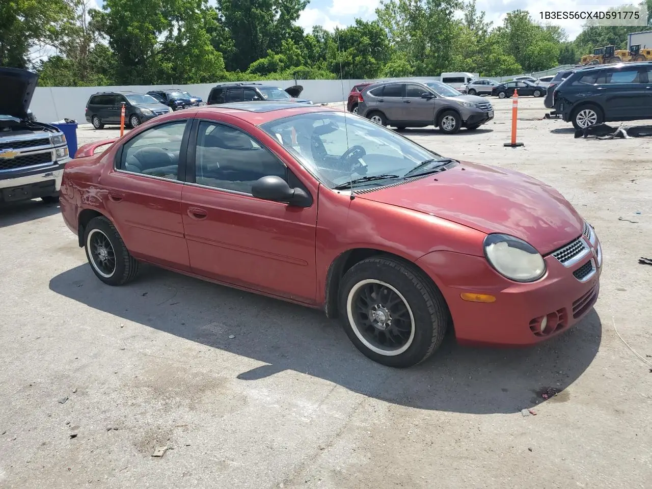 2004 Dodge Neon Sxt VIN: 1B3ES56CX4D591775 Lot: 61956875