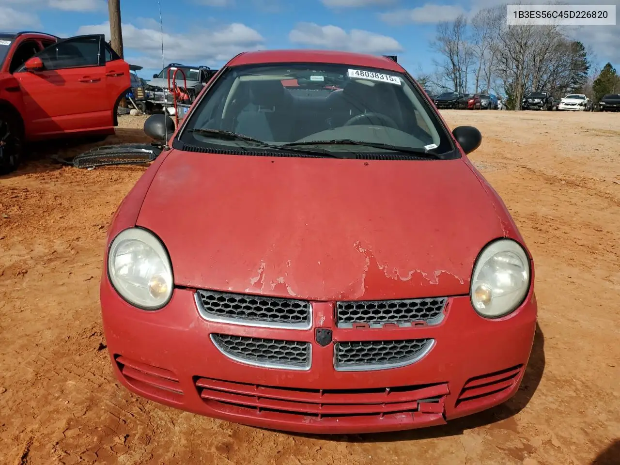 2005 Dodge Neon Sxt VIN: 1B3ES56C45D226820 Lot: 48038315
