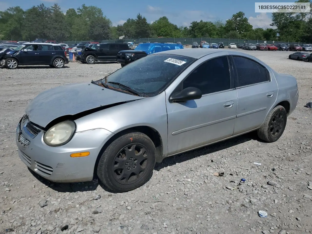 2005 Dodge Neon Sxt VIN: 1B3ES56C35D223181 Lot: 56105035