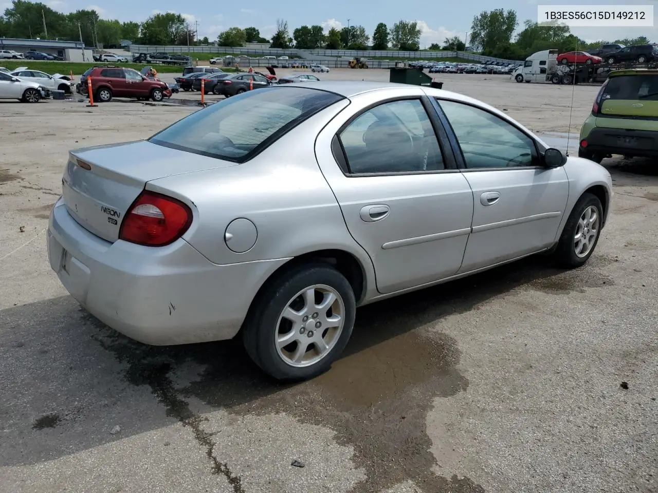 2005 Dodge Neon Sxt VIN: 1B3ES56C15D149212 Lot: 56222775
