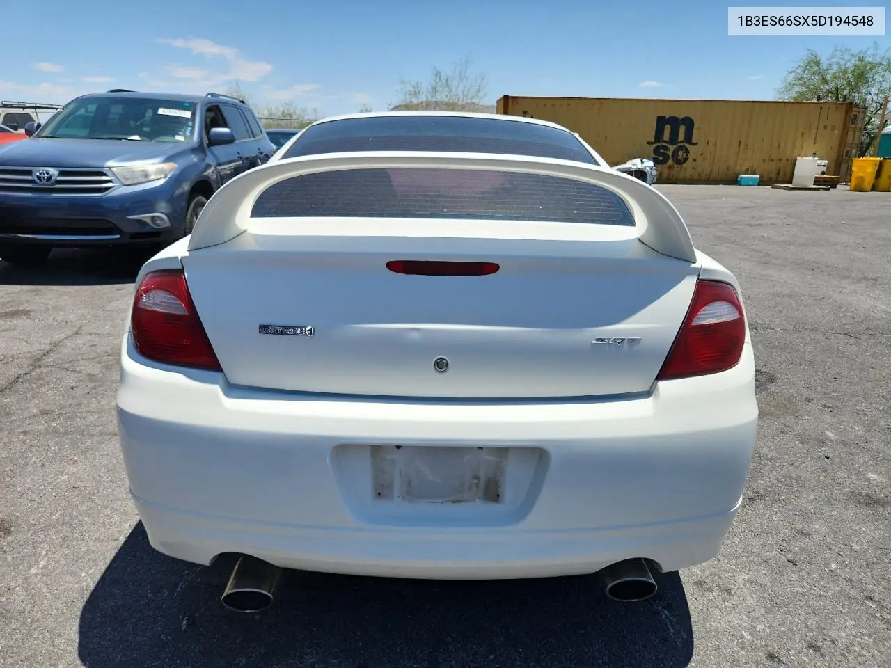 2005 Dodge Neon Srt-4 VIN: 1B3ES66SX5D194548 Lot: 63072715