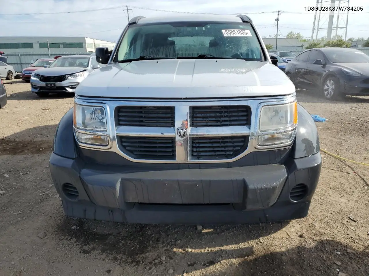 2007 Dodge Nitro Sxt VIN: 1D8GU28K87W734205 Lot: 55851035