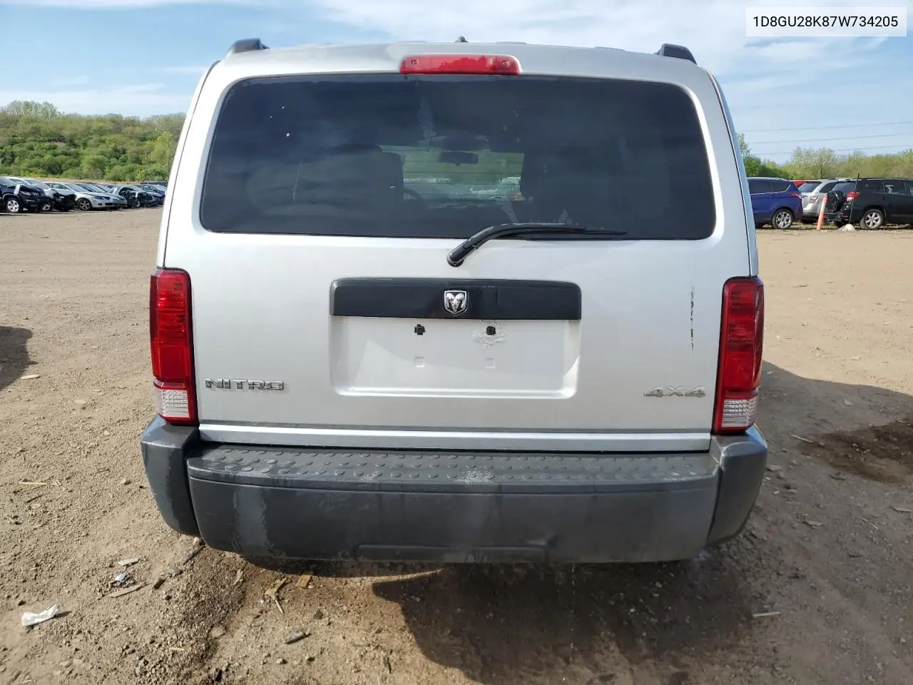 2007 Dodge Nitro Sxt VIN: 1D8GU28K87W734205 Lot: 55851035