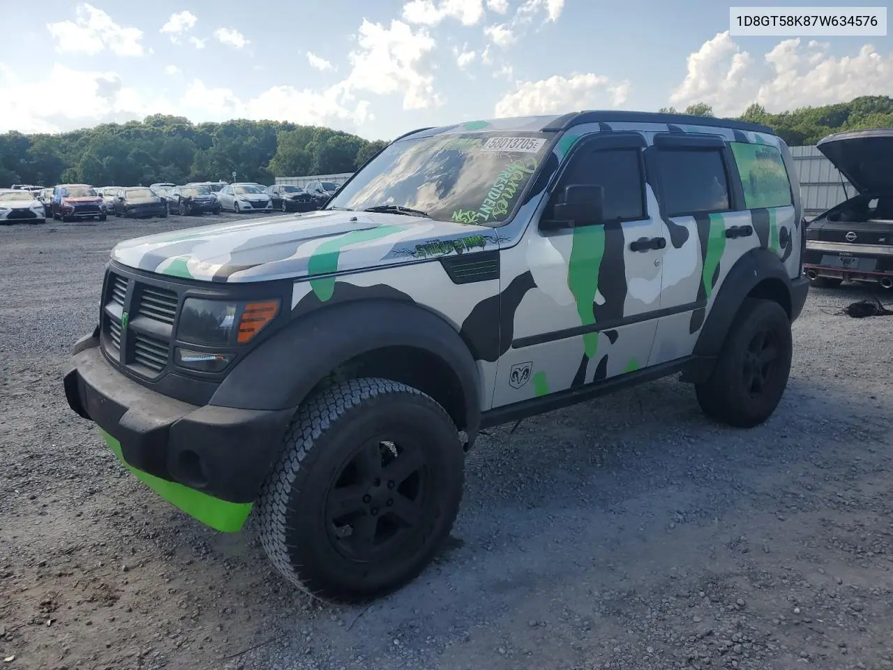 2007 Dodge Nitro Slt VIN: 1D8GT58K87W634576 Lot: 58013705
