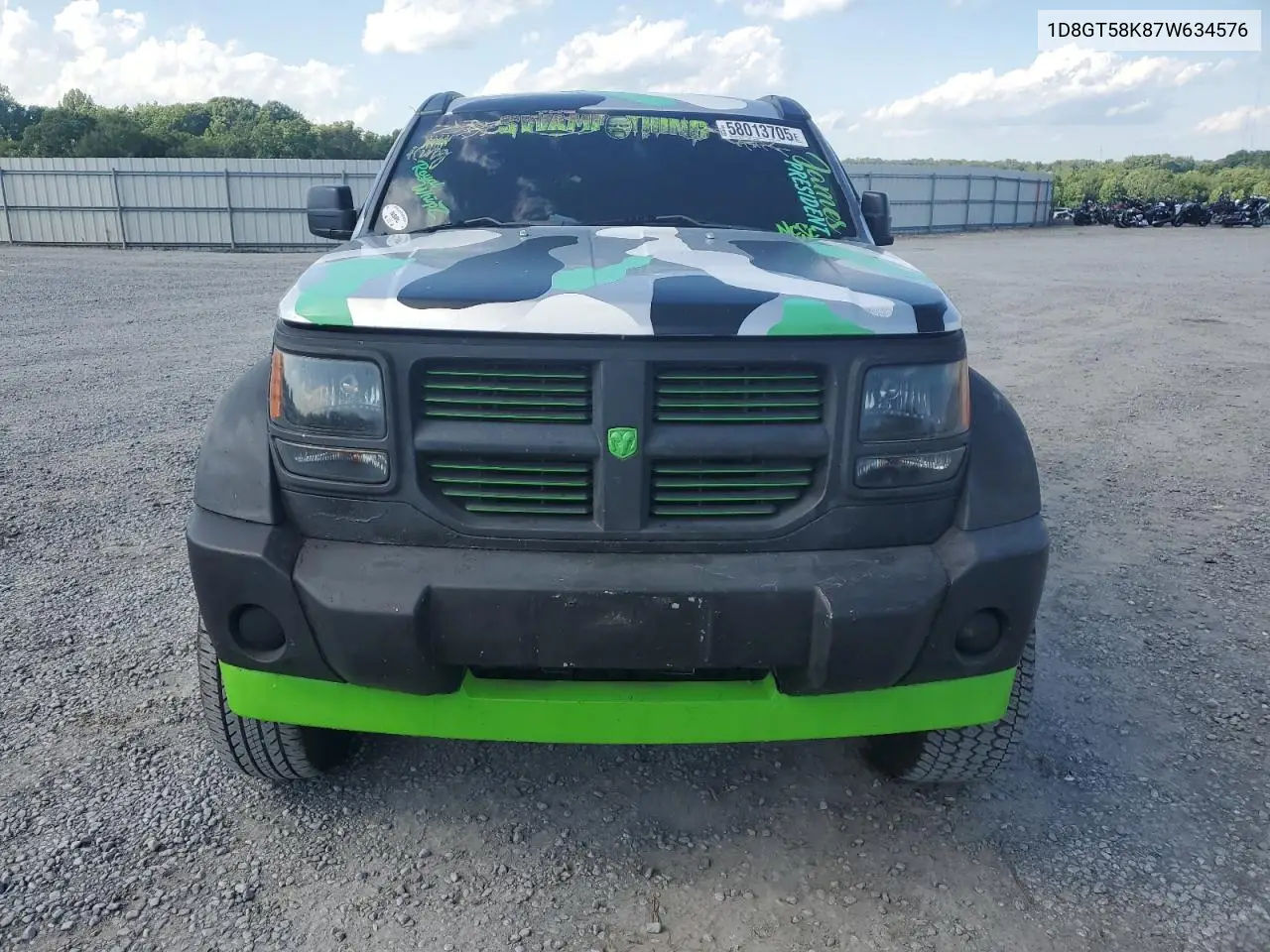 2007 Dodge Nitro Slt VIN: 1D8GT58K87W634576 Lot: 58013705