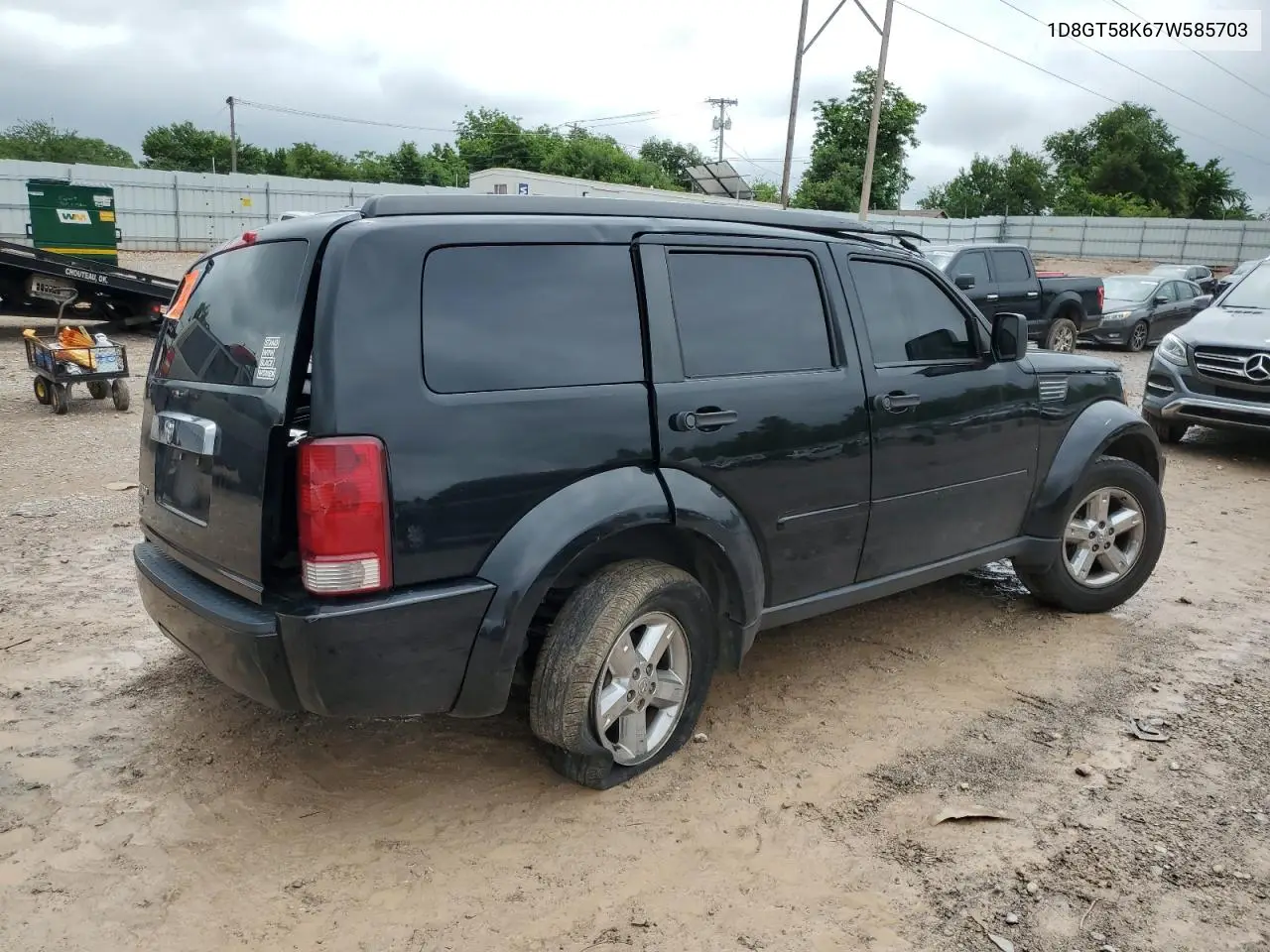 2007 Dodge Nitro Slt VIN: 1D8GT58K67W585703 Lot: 58459215