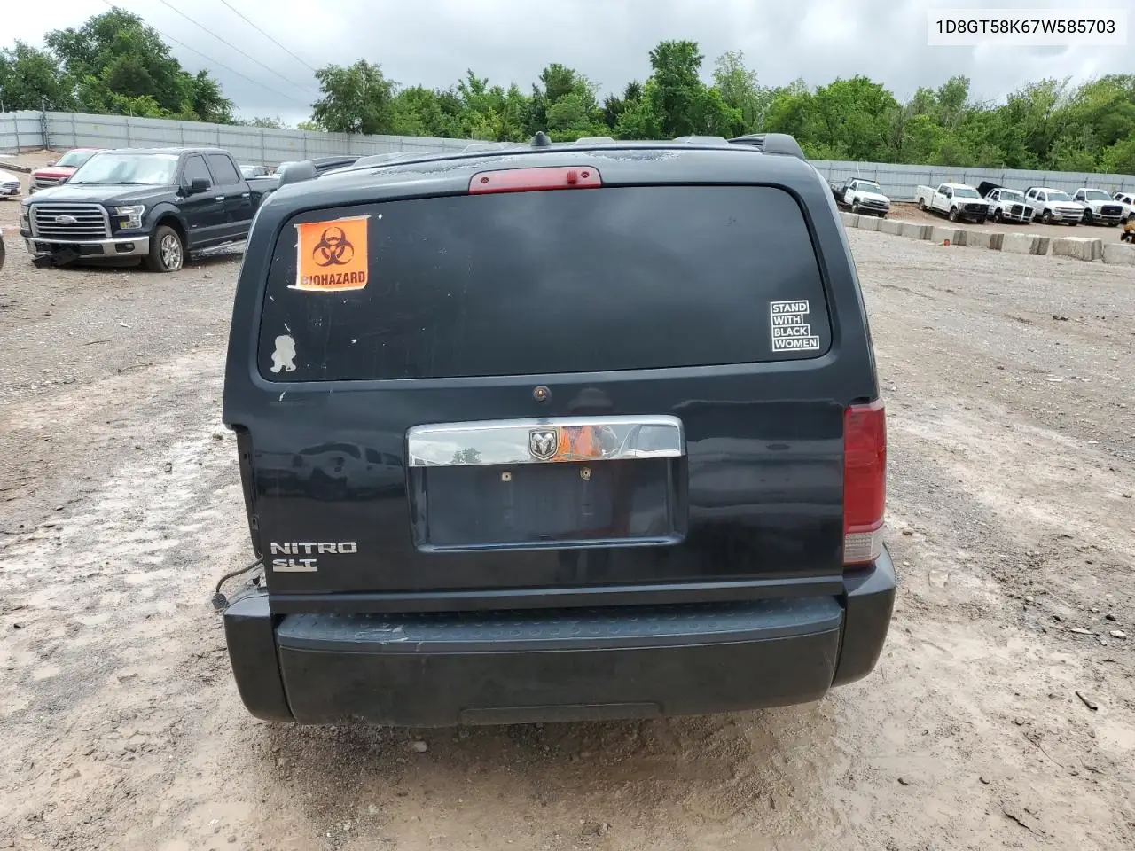 2007 Dodge Nitro Slt VIN: 1D8GT58K67W585703 Lot: 58459215