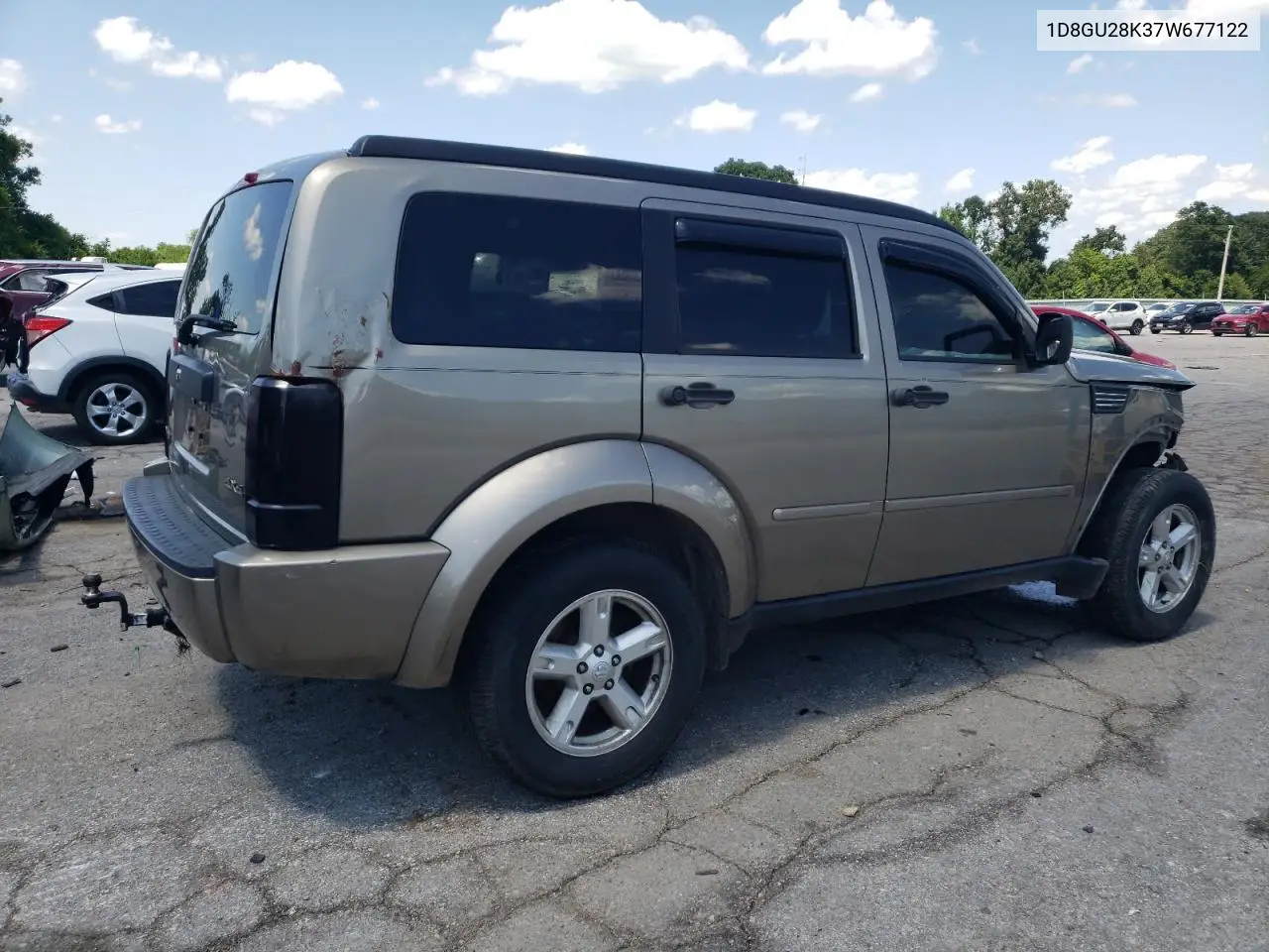 2007 Dodge Nitro Sxt VIN: 1D8GU28K37W677122 Lot: 61412135