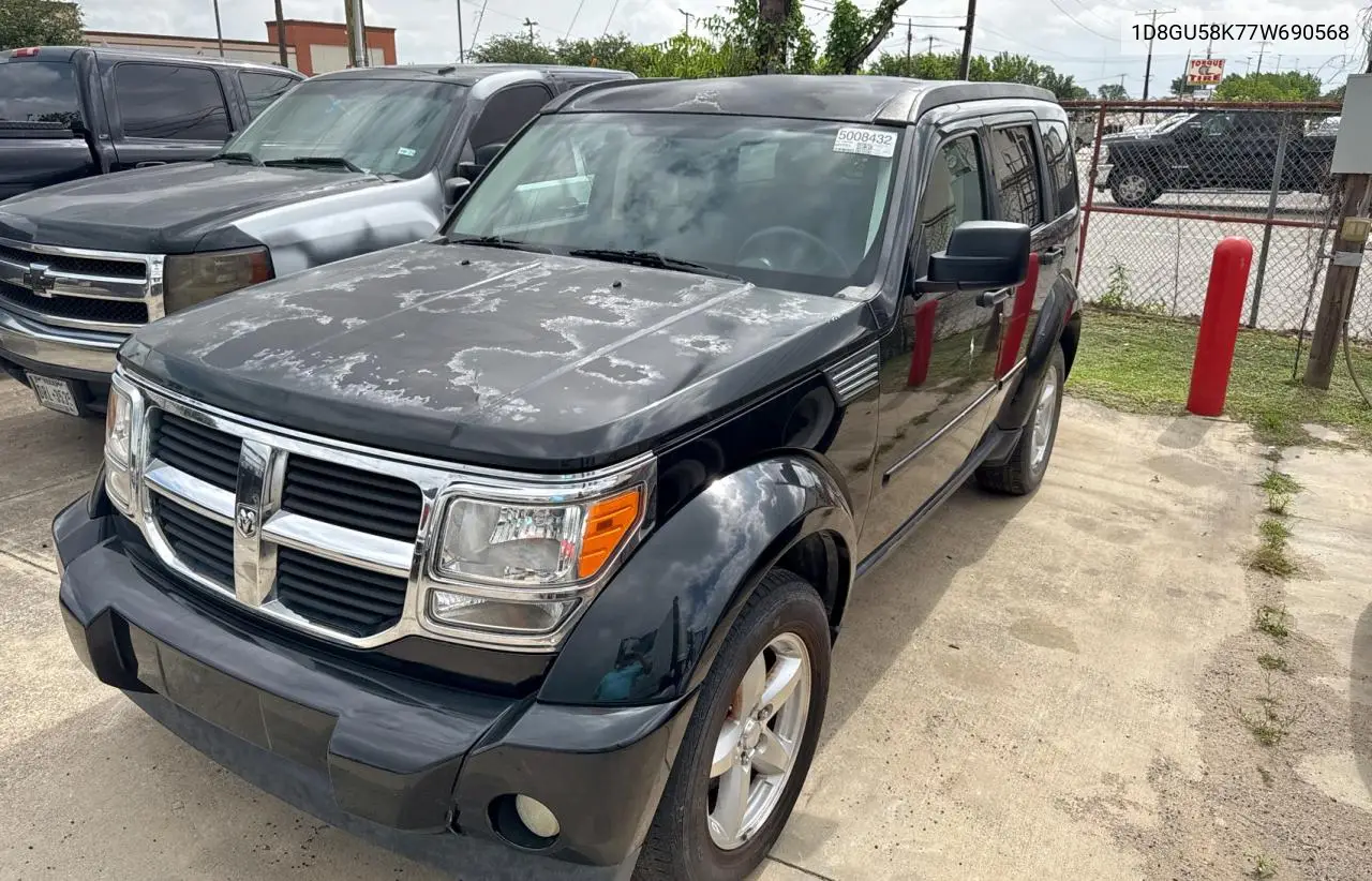 2007 Dodge Nitro Slt VIN: 1D8GU58K77W690568 Lot: 61766405