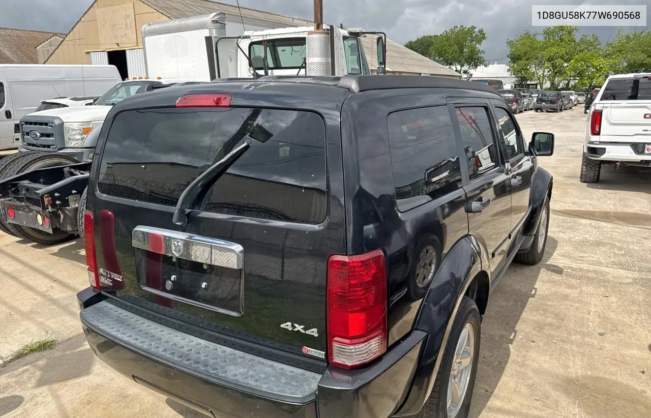 2007 Dodge Nitro Slt VIN: 1D8GU58K77W690568 Lot: 61766405