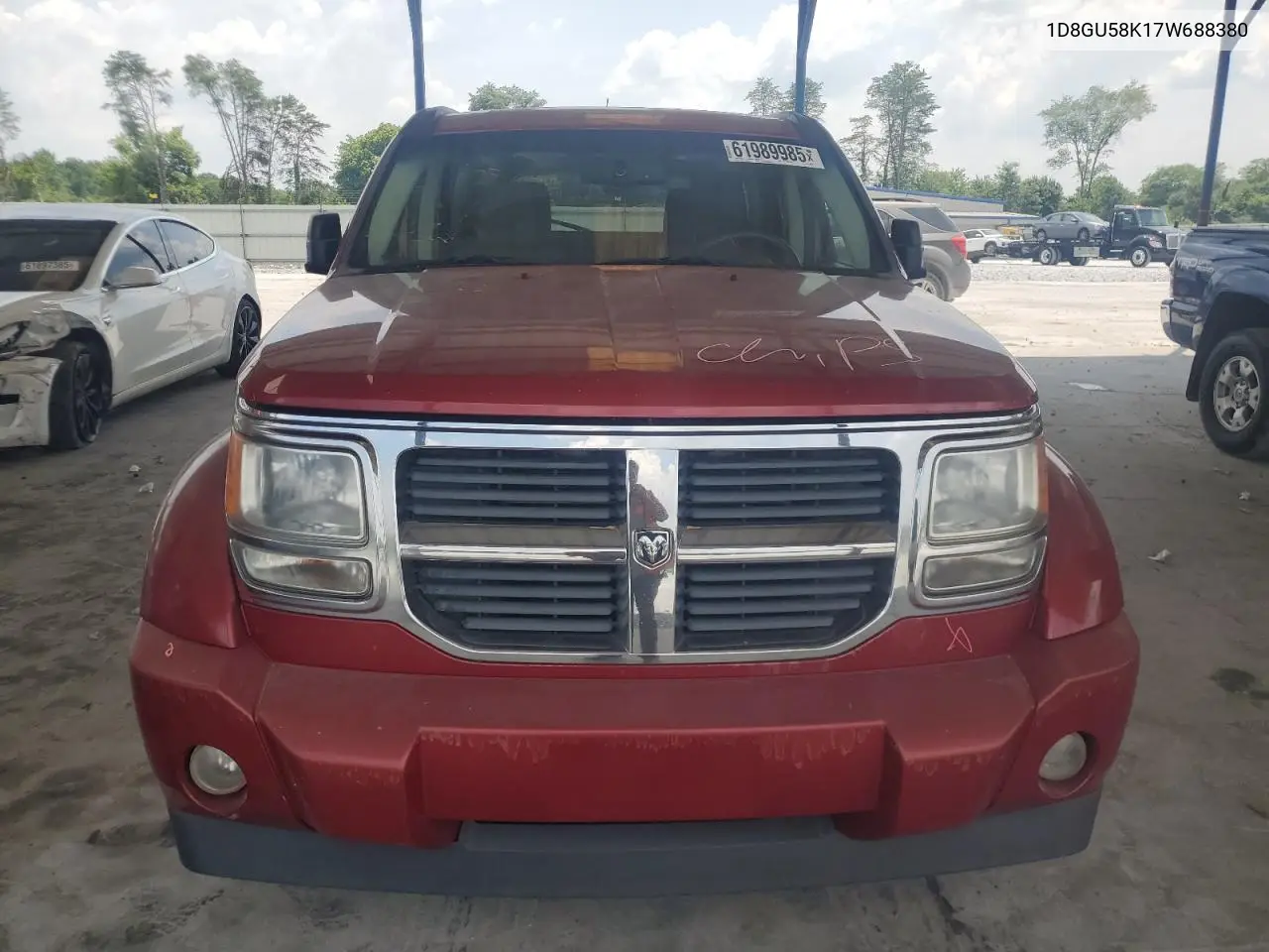 2007 Dodge Nitro Slt VIN: 1D8GU58K17W688380 Lot: 61989985