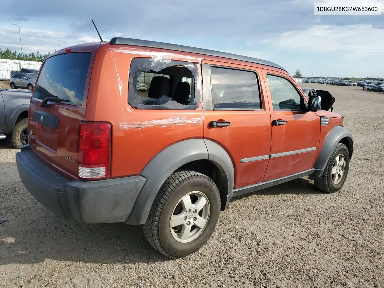 2007 Dodge Nitro Sxt VIN: 1D8GU28K37W653600 Lot: 63639355