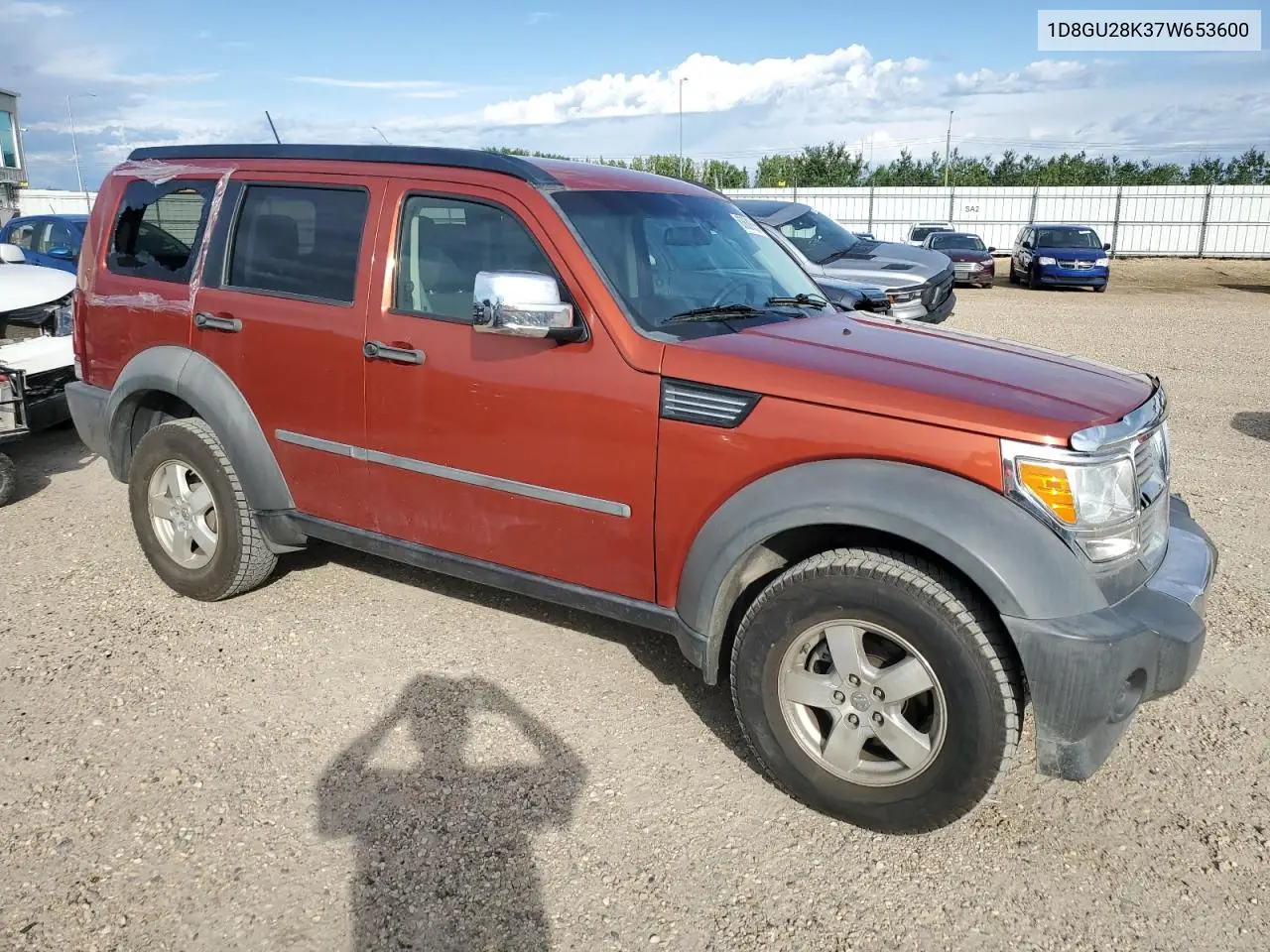 2007 Dodge Nitro Sxt VIN: 1D8GU28K37W653600 Lot: 63639355