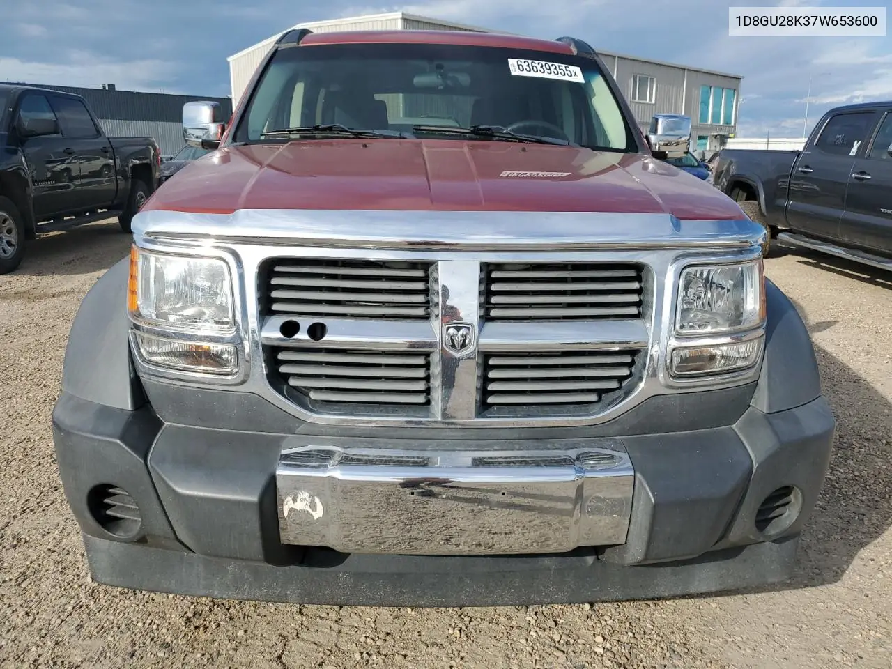 2007 Dodge Nitro Sxt VIN: 1D8GU28K37W653600 Lot: 63639355