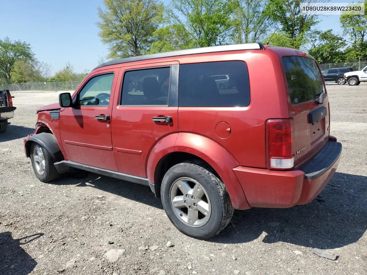 2008 Dodge Nitro Sxt VIN: 1D8GU28K88W223420 Lot: 56221935