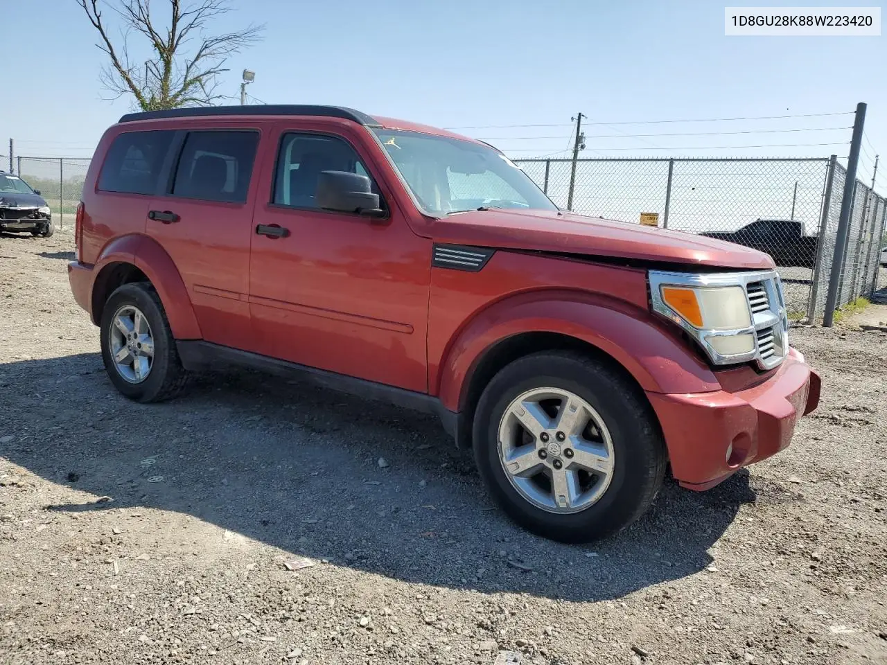2008 Dodge Nitro Sxt VIN: 1D8GU28K88W223420 Lot: 56221935