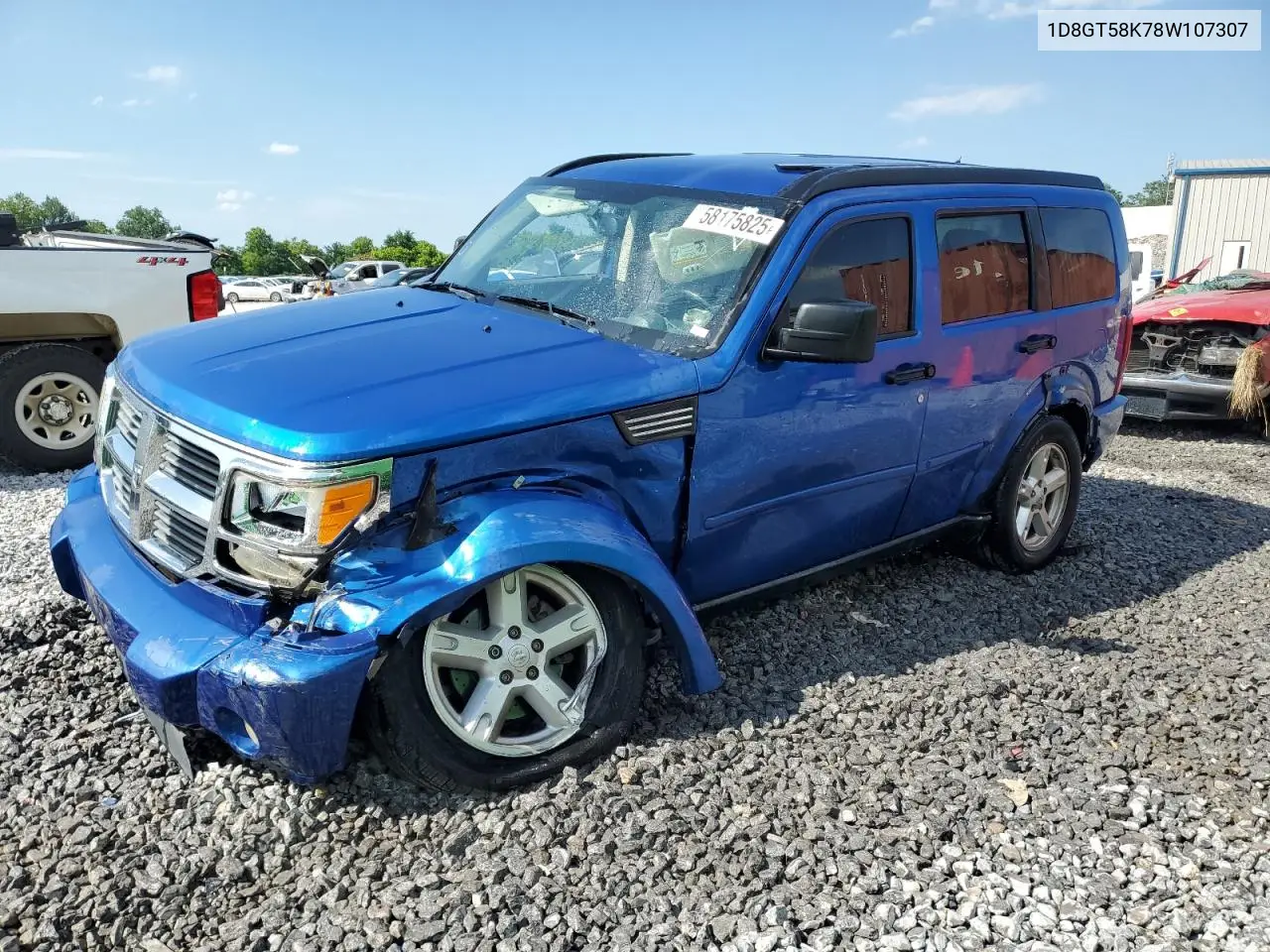 2008 Dodge Nitro Slt VIN: 1D8GT58K78W107307 Lot: 58175825