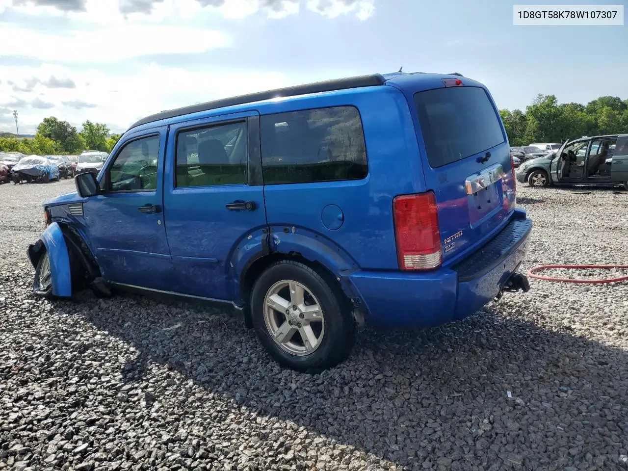2008 Dodge Nitro Slt VIN: 1D8GT58K78W107307 Lot: 58175825