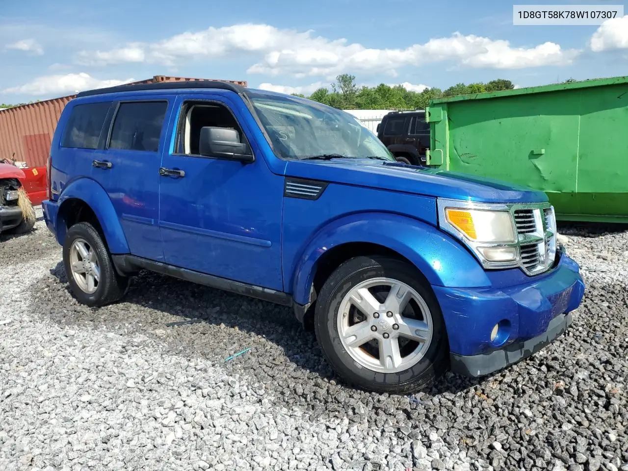 2008 Dodge Nitro Slt VIN: 1D8GT58K78W107307 Lot: 58175825