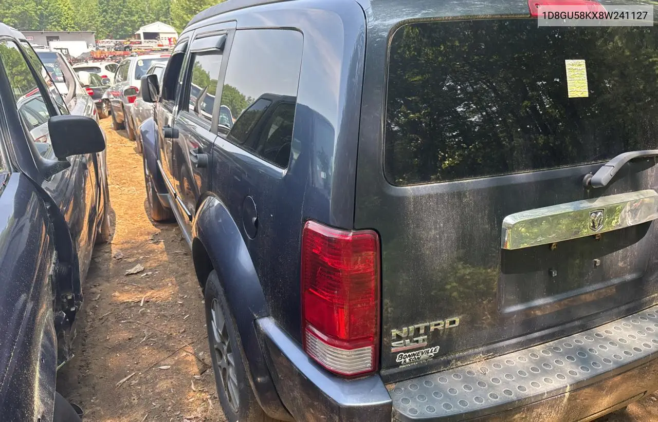 2008 Dodge Nitro Slt VIN: 1D8GU58KX8W241127 Lot: 61016365