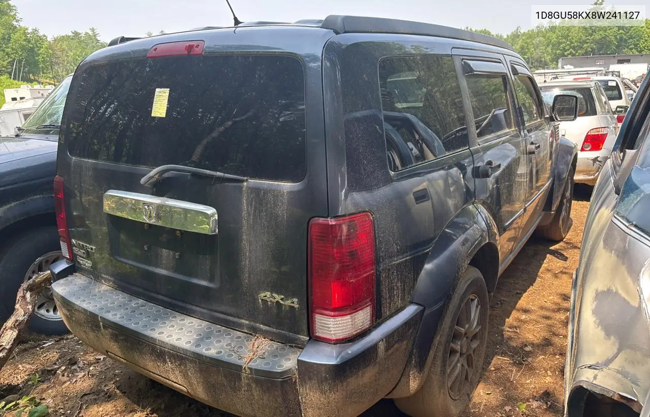 2008 Dodge Nitro Slt VIN: 1D8GU58KX8W241127 Lot: 61016365