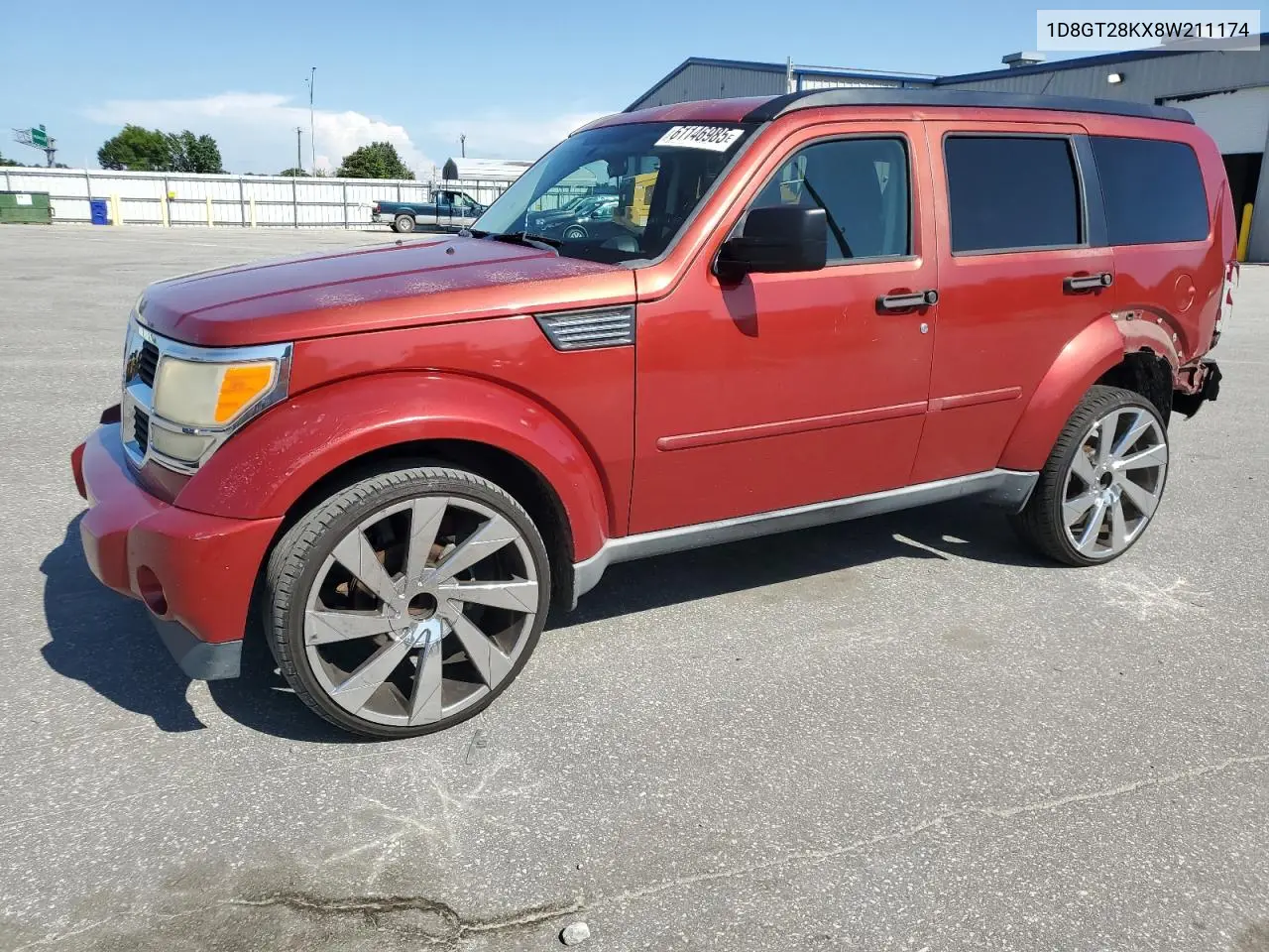 2008 Dodge Nitro Sxt VIN: 1D8GT28KX8W211174 Lot: 61146985