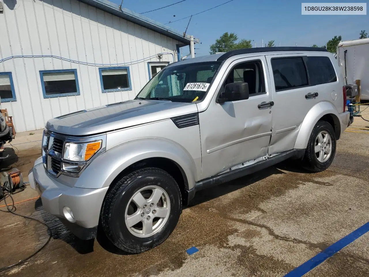 2008 Dodge Nitro Sxt VIN: 1D8GU28K38W238598 Lot: 61281675