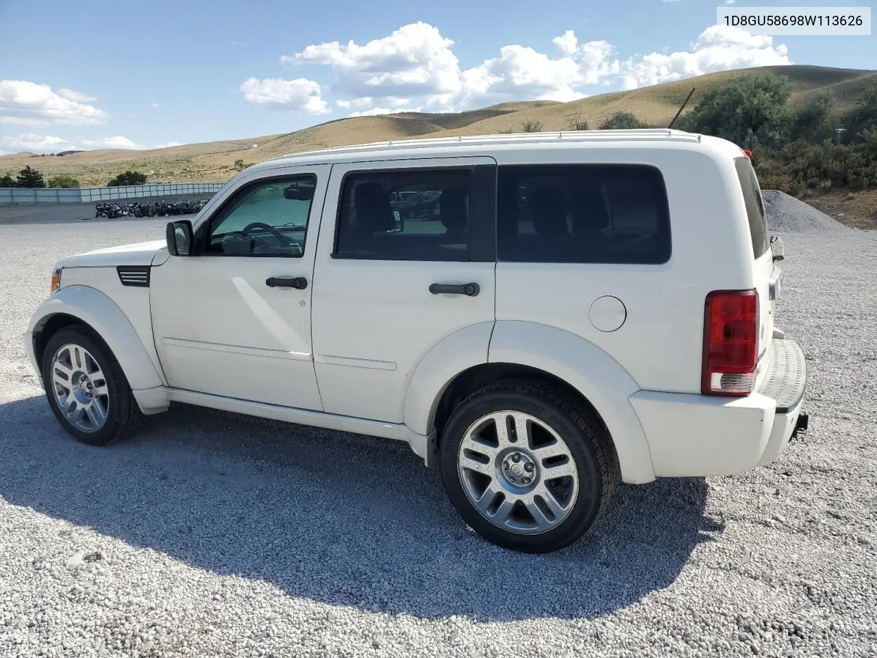 2008 Dodge Nitro R/T VIN: 1D8GU58698W113626 Lot: 62415835