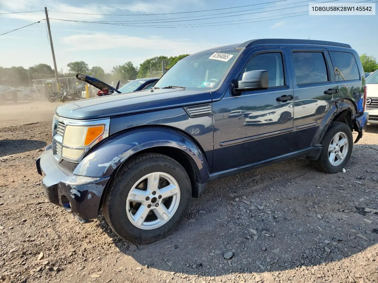 2008 Dodge Nitro Slt VIN: 1D8GU58K28W145542 Lot: 62564065