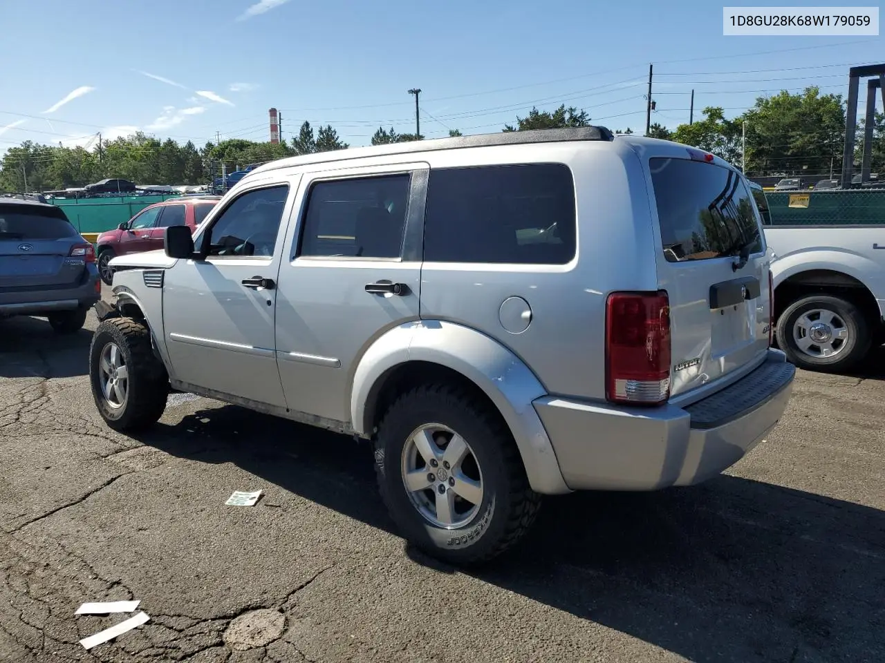2008 Dodge Nitro Sxt VIN: 1D8GU28K68W179059 Lot: 63594125