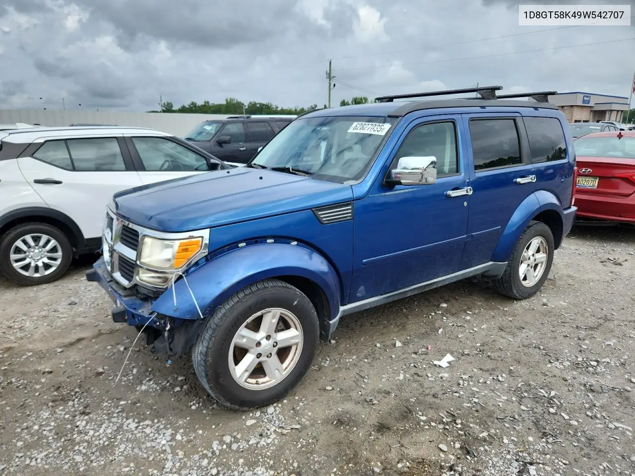 2009 Dodge Nitro Slt VIN: 1D8GT58K49W542707 Lot: 62827035