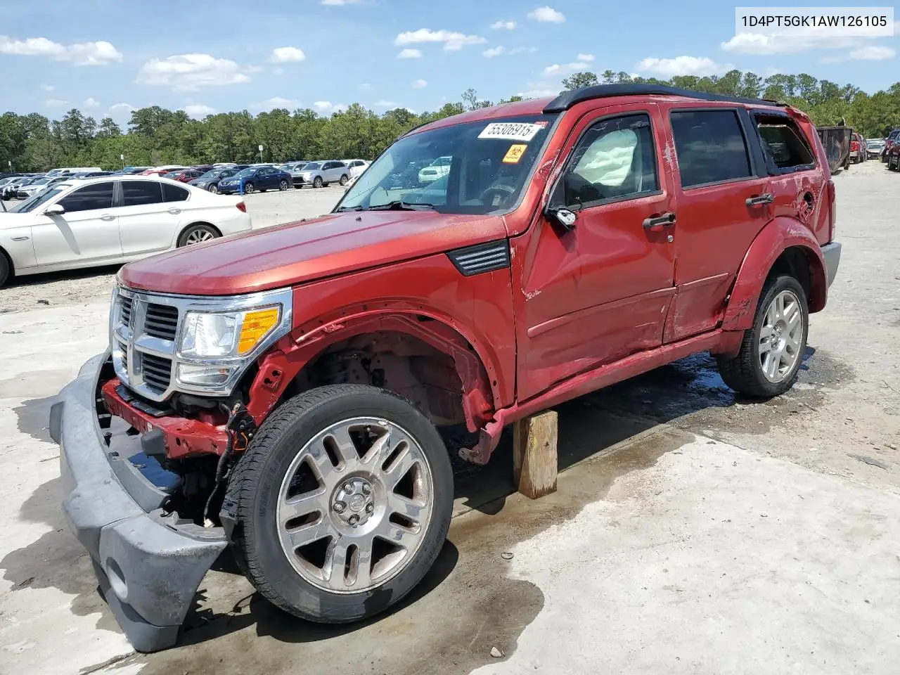2010 Dodge Nitro Sxt VIN: 1D4PT5GK1AW126105 Lot: 55306915