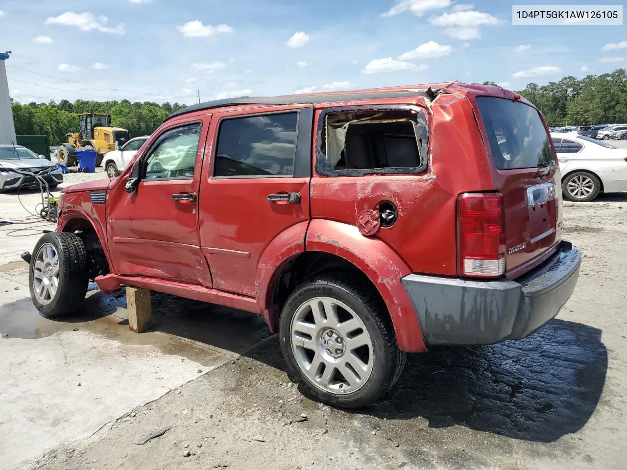 2010 Dodge Nitro Sxt VIN: 1D4PT5GK1AW126105 Lot: 55306915