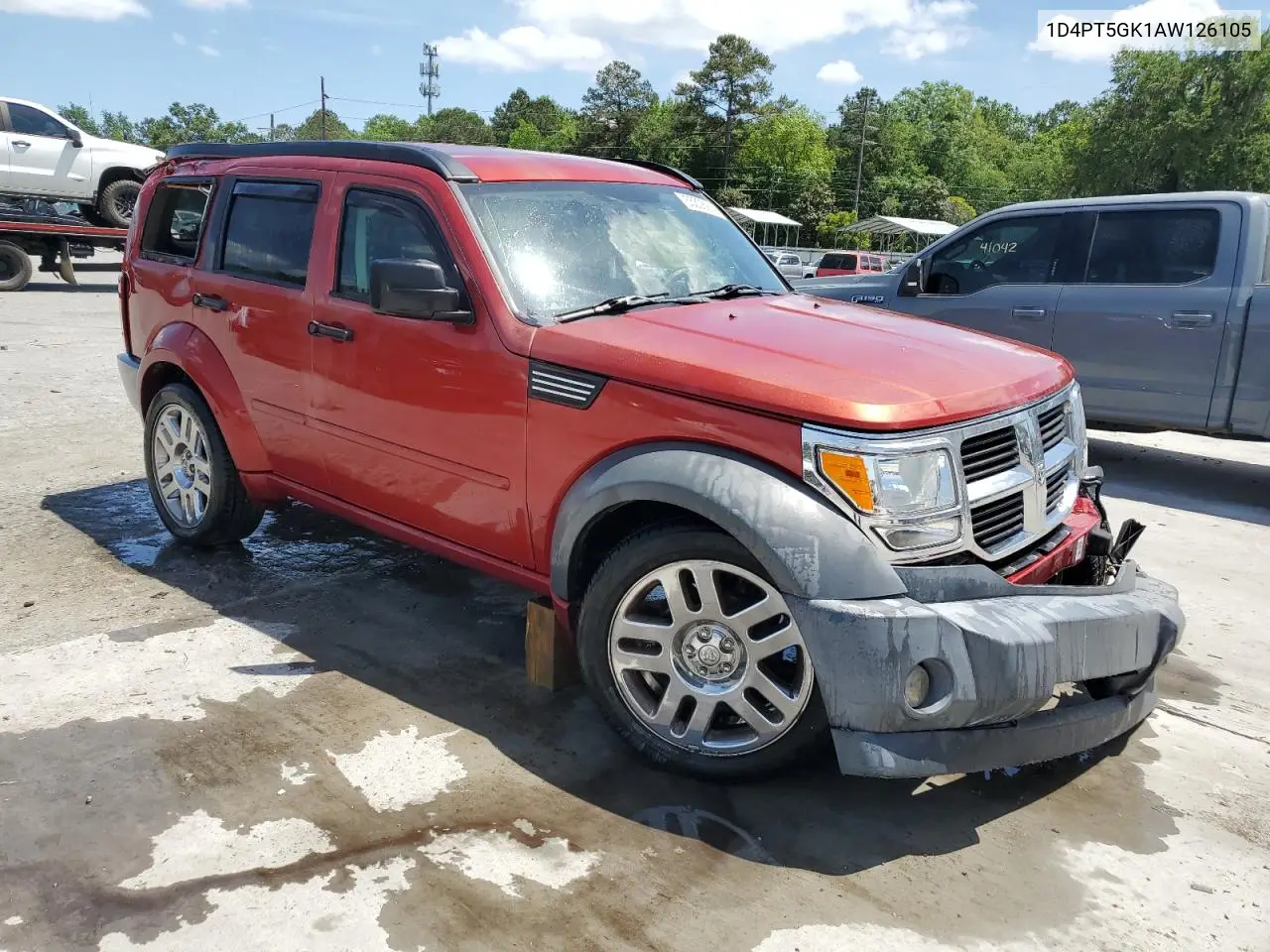 2010 Dodge Nitro Sxt VIN: 1D4PT5GK1AW126105 Lot: 55306915